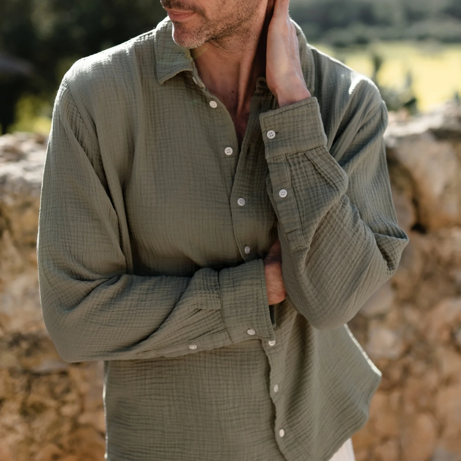 Herren Musselin Hemd Lias - Image 3