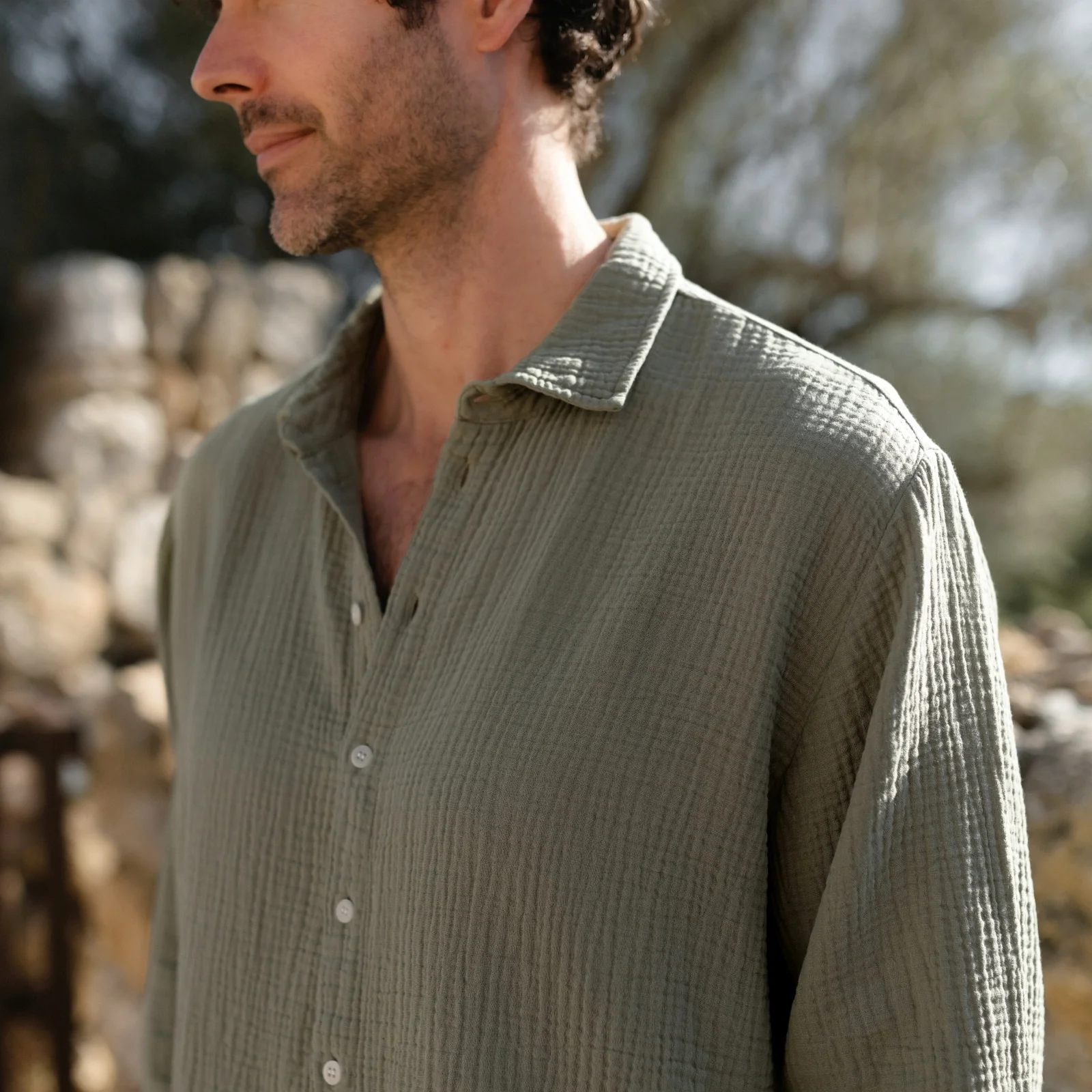 Herren Musselin Hemd Lias - Image 6