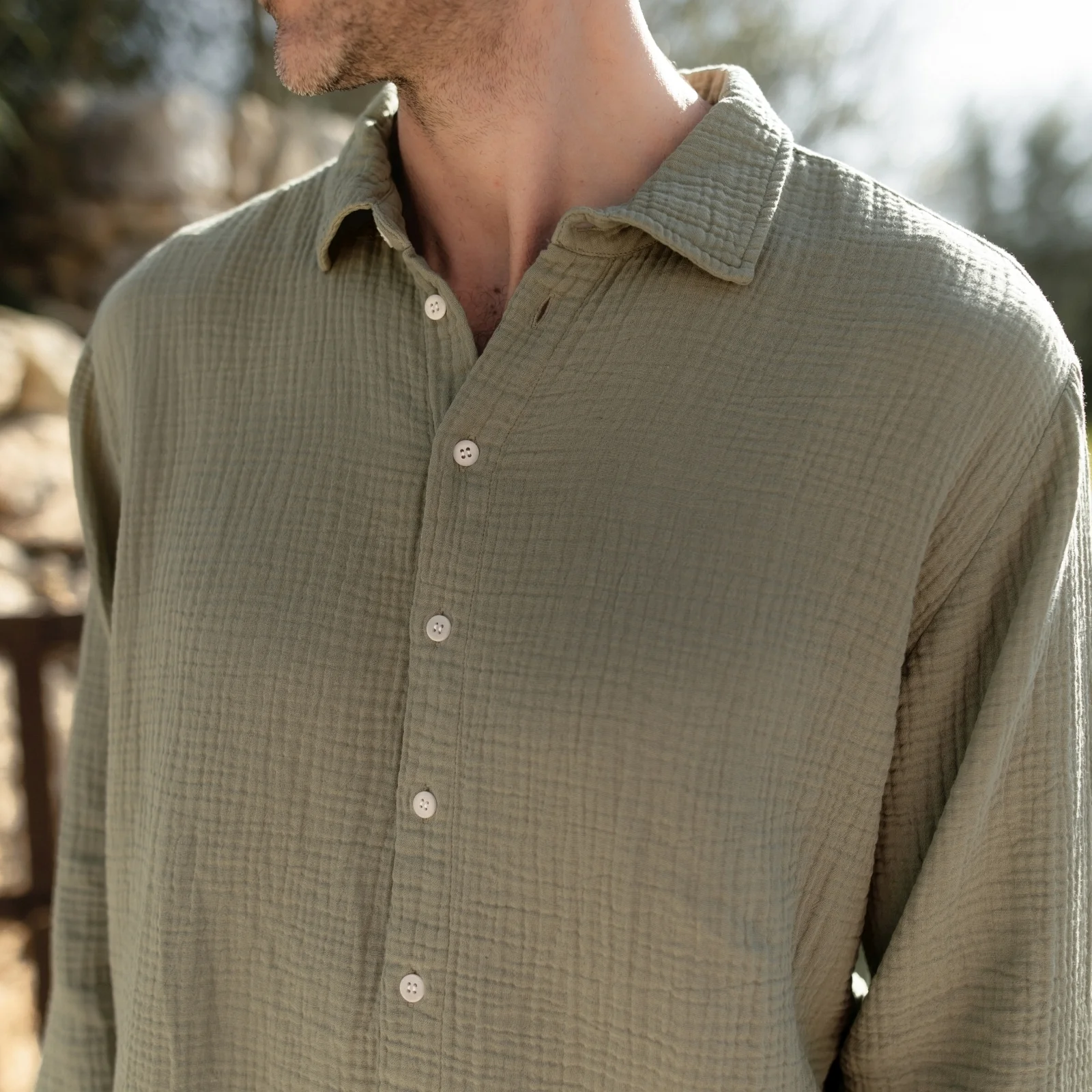 Herren Musselin Hemd Lias - Image 8