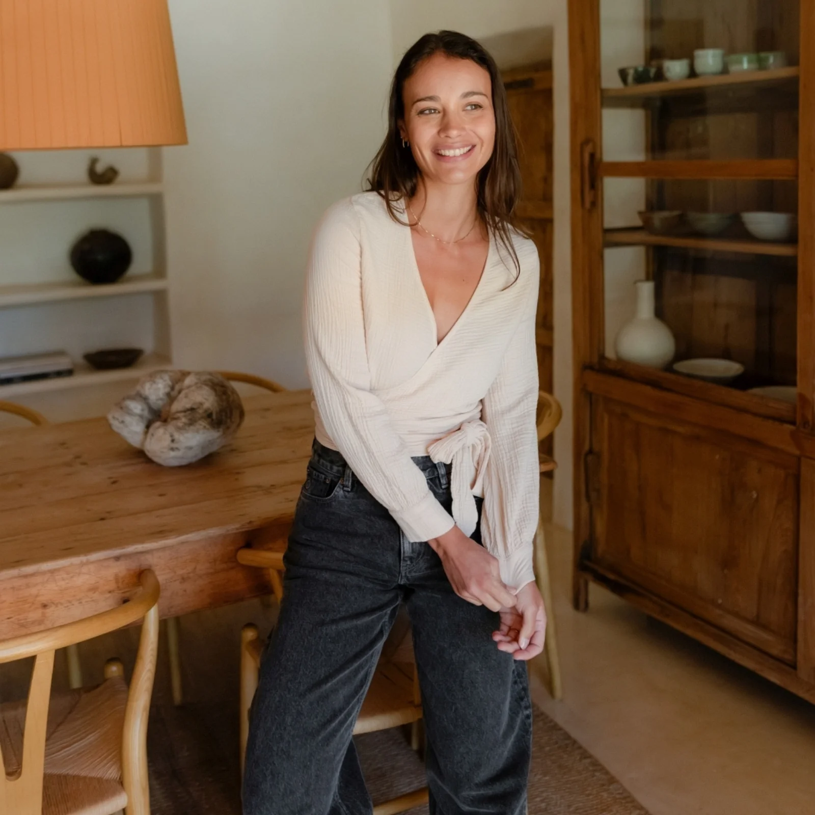 Musselin Wickelbluse Freda - Image 21