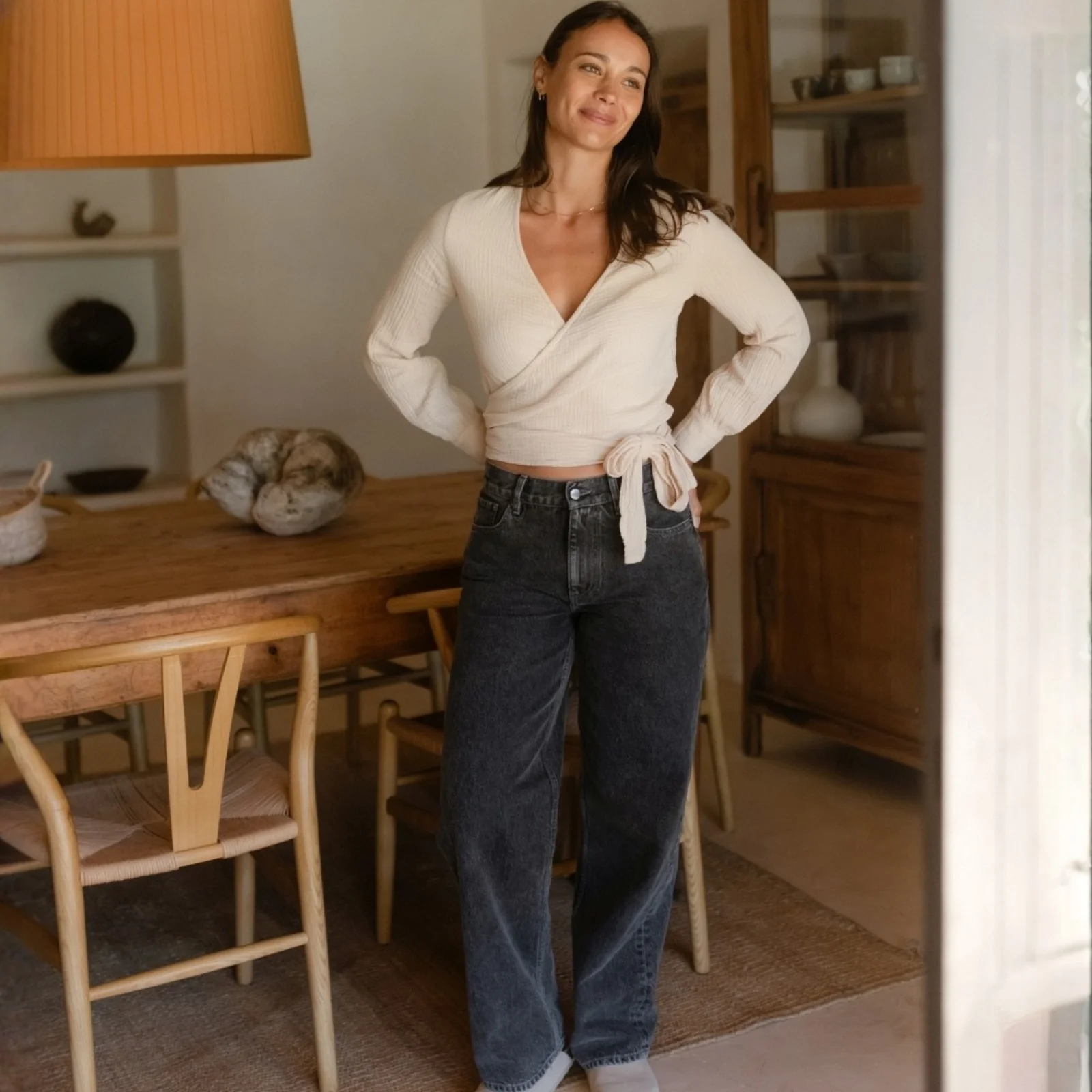 Musselin Wickelbluse Freda - Image 23