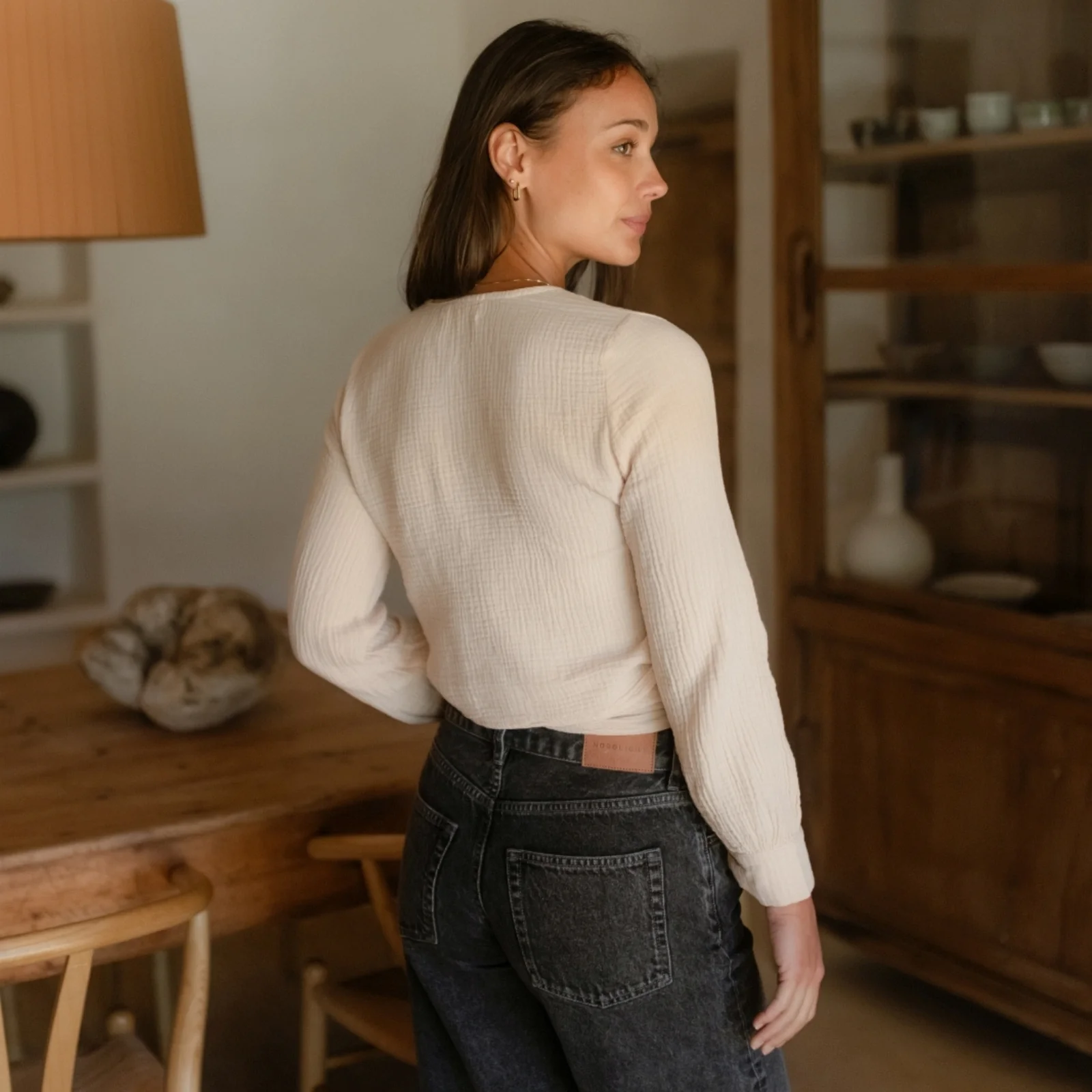 Musselin Wickelbluse Freda - Image 4