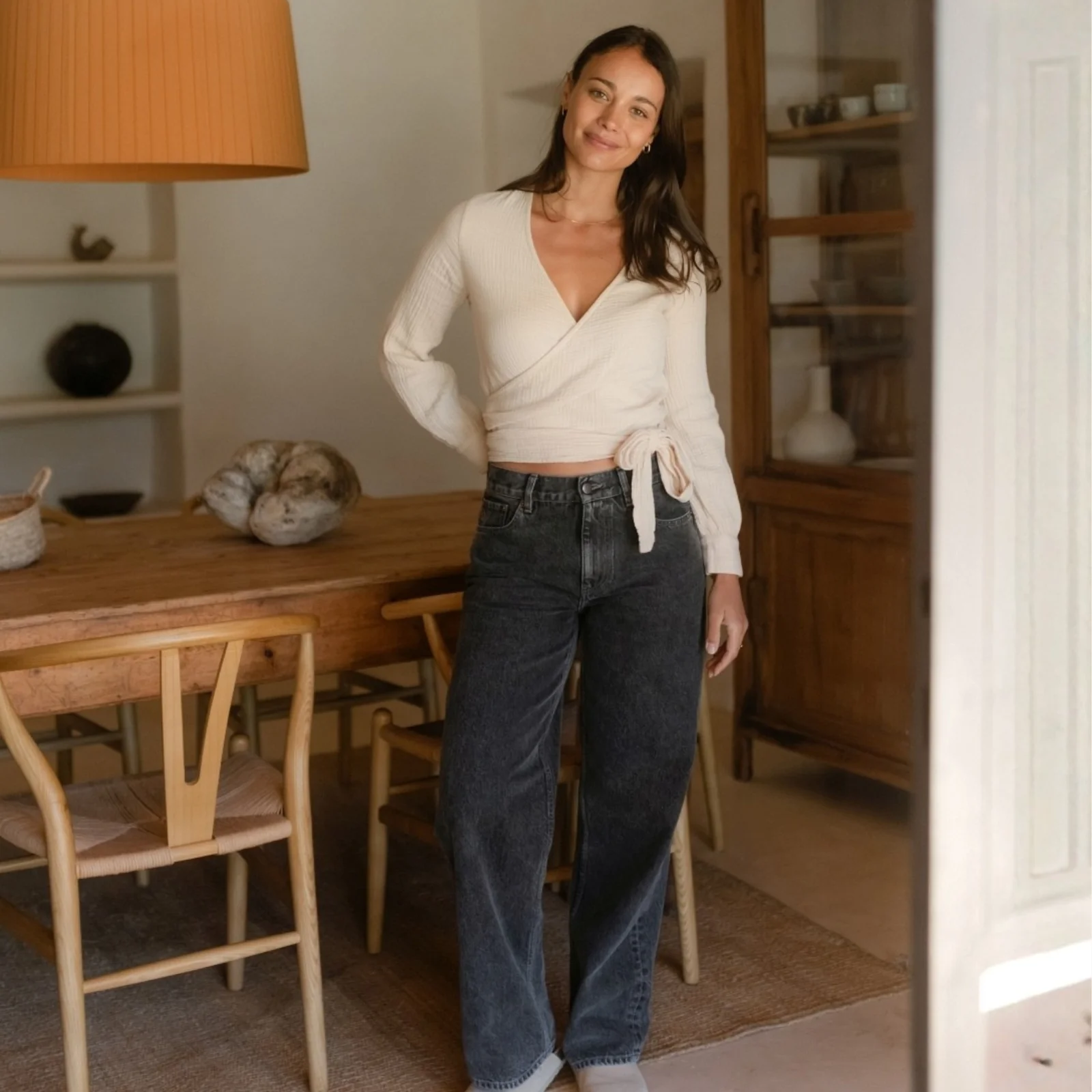 Musselin Wickelbluse Freda - Image 5